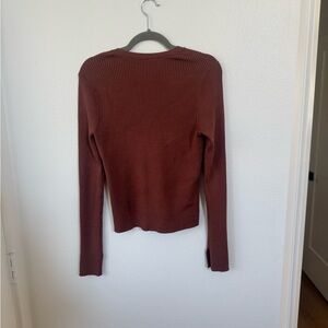 A&F Camel Ribbed Sweater